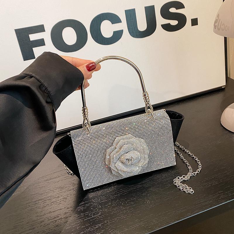 

Модная женская сумка с бриллиантами, летняя корейская, Instagram, высококачественная, простая сумка через плечо, маленькая квадратная сумка