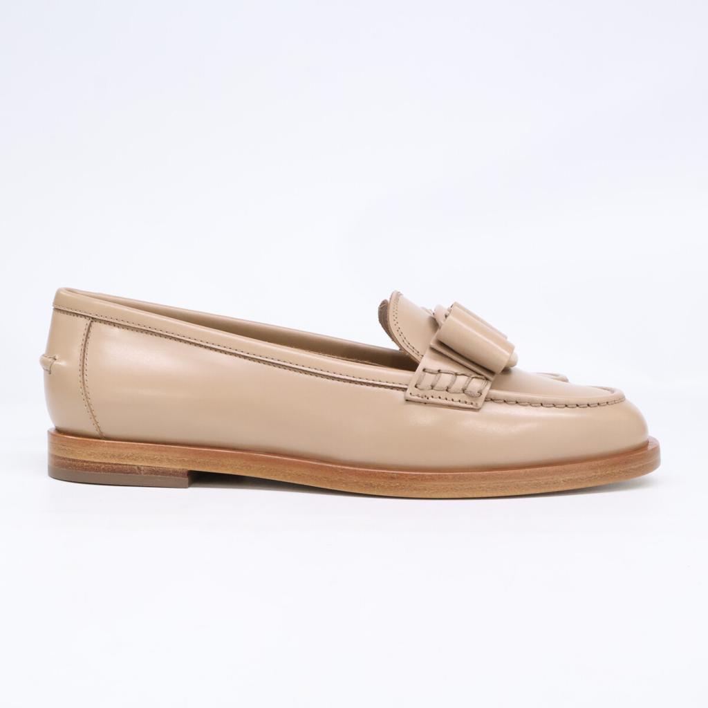 Salvatore Ferragamo 0750594 VIVALDO Vara Ribbon Loafers shoes 4 1/2 beigeUsed