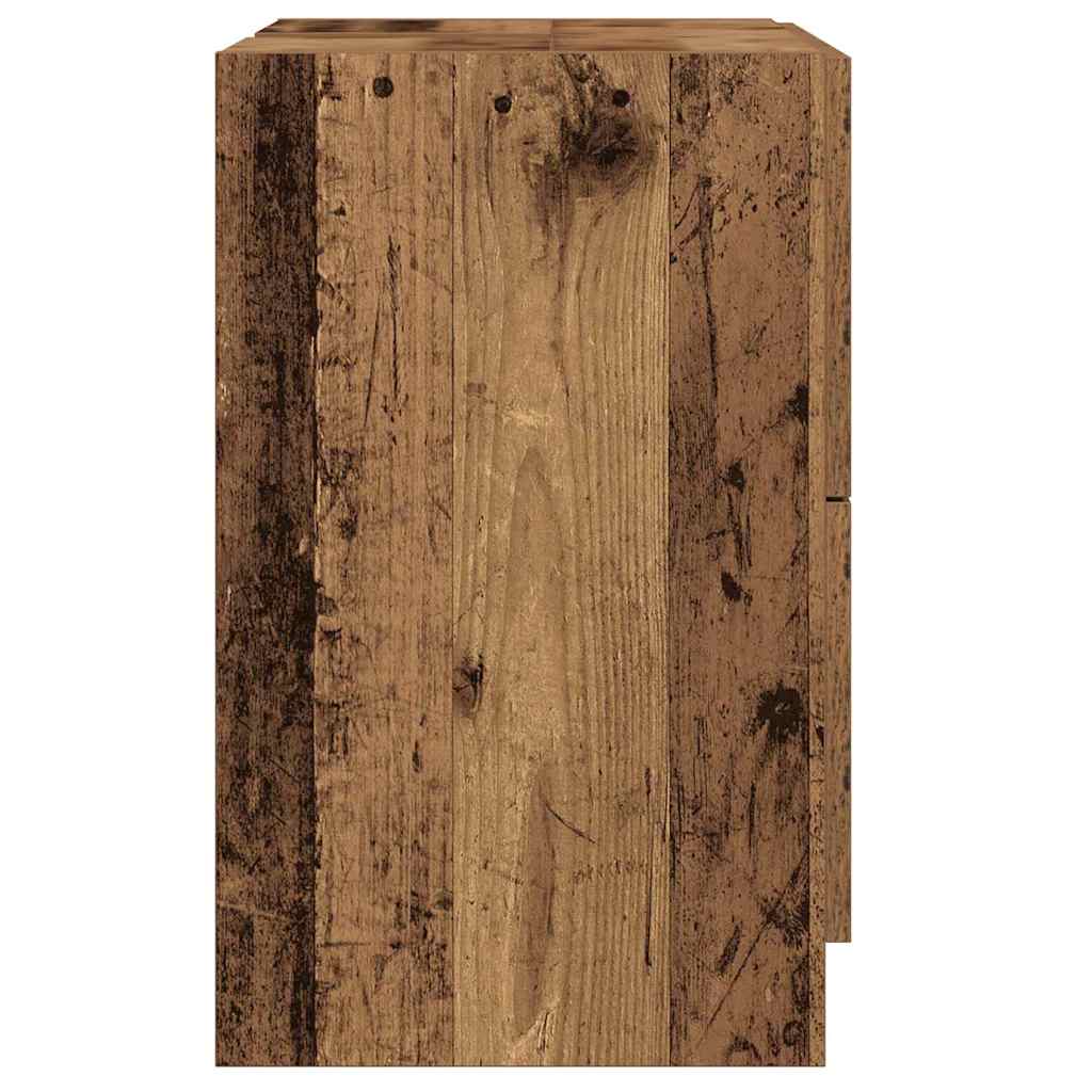 Bathroom Cabinet with Door Rustic Wood Look 59 x 37 x 59 cm Engineered Wood