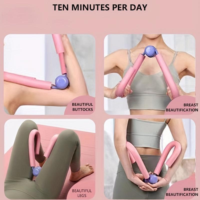 1pc Silicone Polymer Pelvic Floor Muscle Trainer, Thigh Exerciser for Postpartum Recovery, Body Shaping, Leg & Butt Training Device