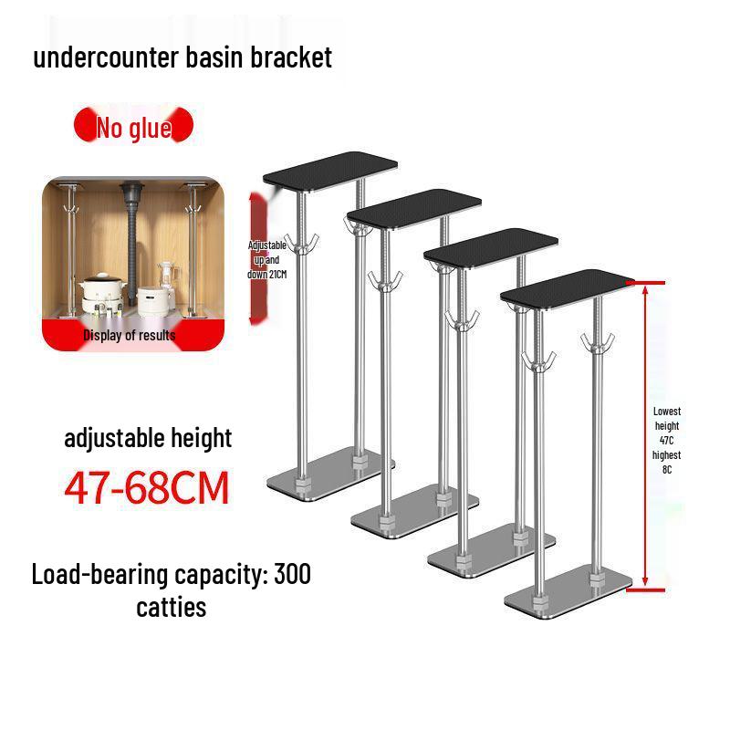 Teleskopische Unterschrank-Spülbecken-Stützstange - Kein Bohren erforderlich