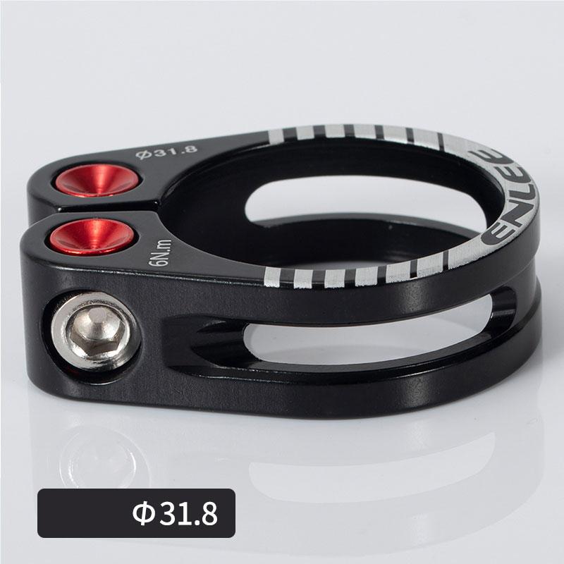 ENLEE 31.8/34.9mm Alloy Bike Seat Clamp Aluminium Quick Release Mountain MTB BMX Road Bike Bicycle Seatpost Clamp black 31.8