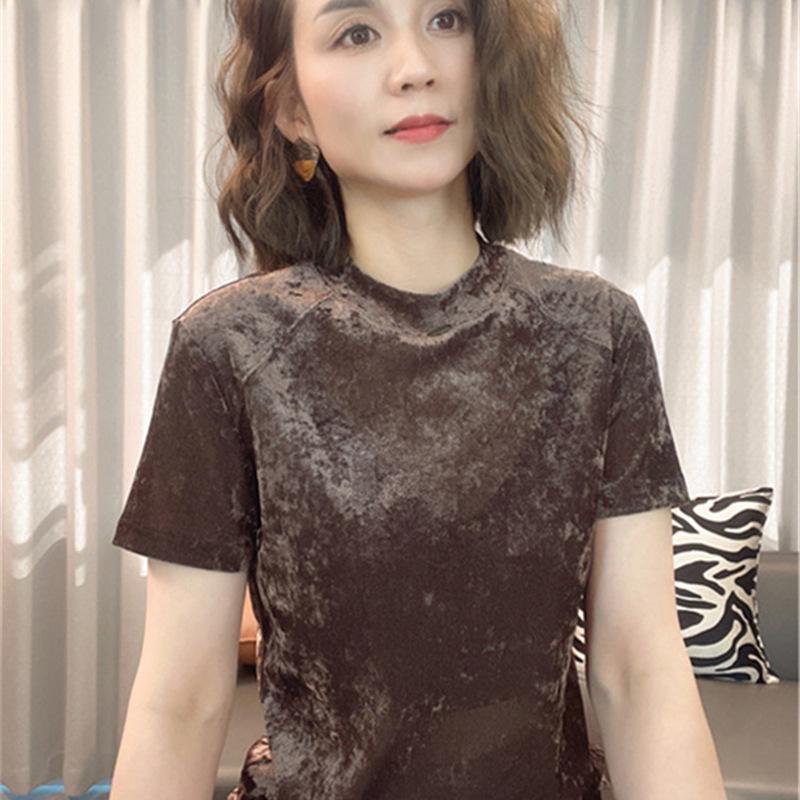 2024 Summer Plus Size Women's Casual Slimming Short Sleeve Top