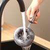 Stainless Steel Wool Scrubber with Handle Pot Scrubbers Dish Scrubber Cleaning Brush Stainless Steel Scrubbing Brushes