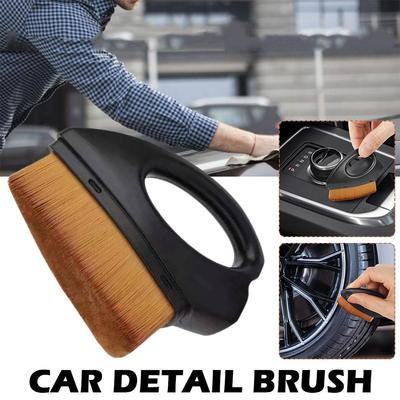 New High-end Mini Car Tire Detailing Brush Soft Synthetic Fiber Free Air Conditioning Outlet Cleaning Brush Car Cleaning Tool