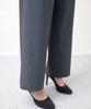 YUJEEOT Single-Pleat Wide Cool Wool Elastic Pants