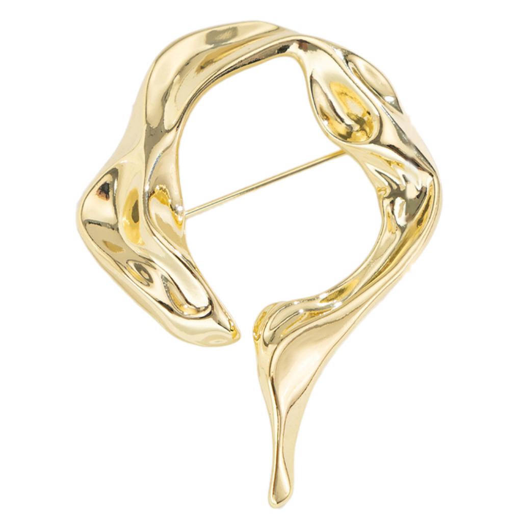 Elegant legeringsbrosch med intrikat ihålig design Unikt kavajnålssmycke Perfekt för fester och daglig pendling