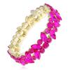Creative Gorgeous Glass Bracelet, Fashion High-Quality Elastic Inlaid Rhinestone Bracelet For Women