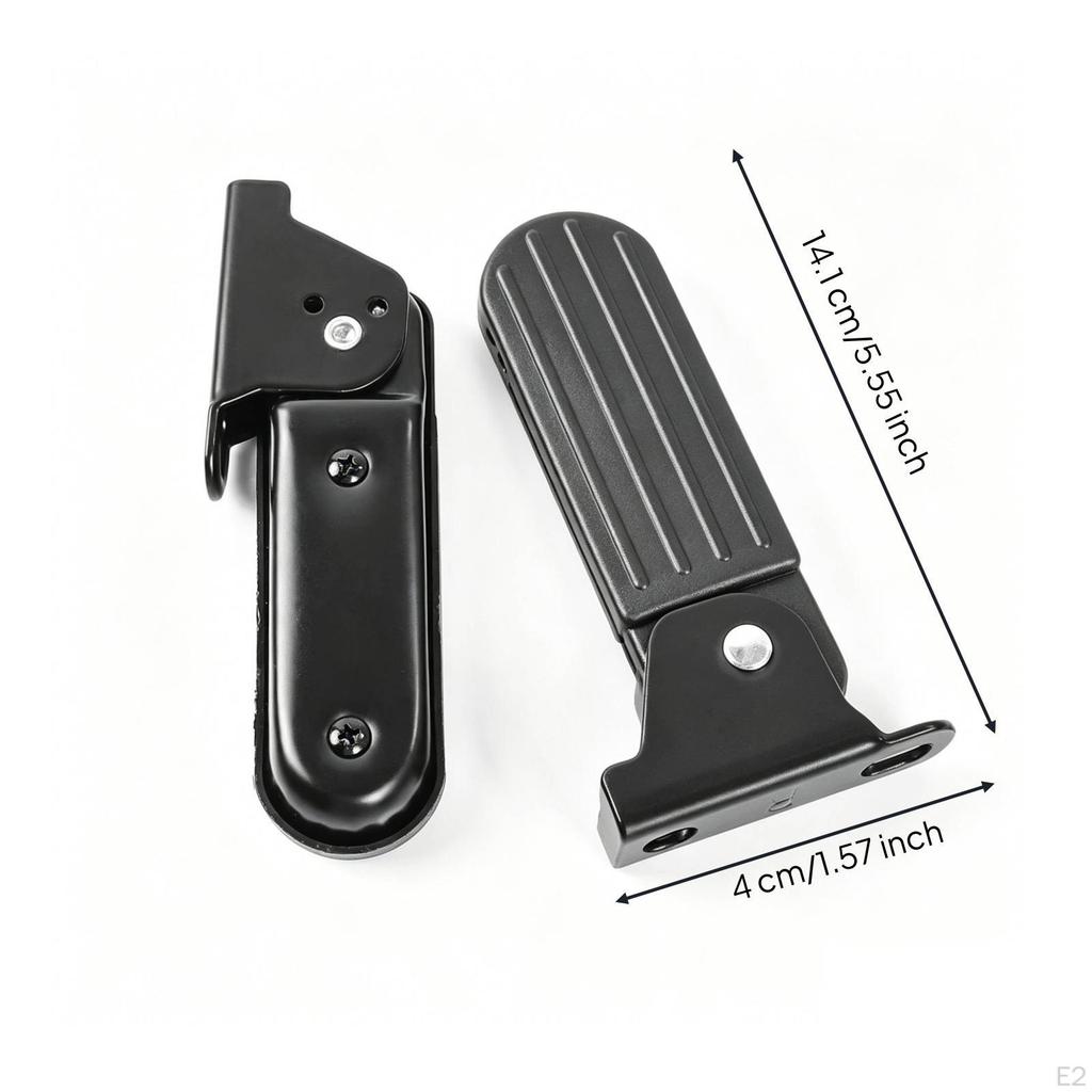 bike Footrest with AntiSlip Grip Foldable FrontMount Foot Surface for Commuters, Daily
