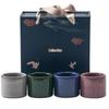 Ceramic Ice Flower Glaze Tea Cup Set: Water-Resistant, Large Thumb Ring, Four Seasons Gift Box.