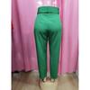 New Women's Casual Pants, Slim Fit Straight Leg Stretch Trousers with Belted Waist, Solid Color Office Wear Cropped Pants