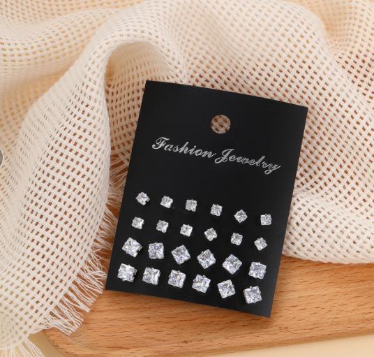 12 Pcs Zircon Earrings Set Briliant Shiny Stud Earrings for Women Simple Pearl Irregular Trendy Jewerly Accessories 2026 New