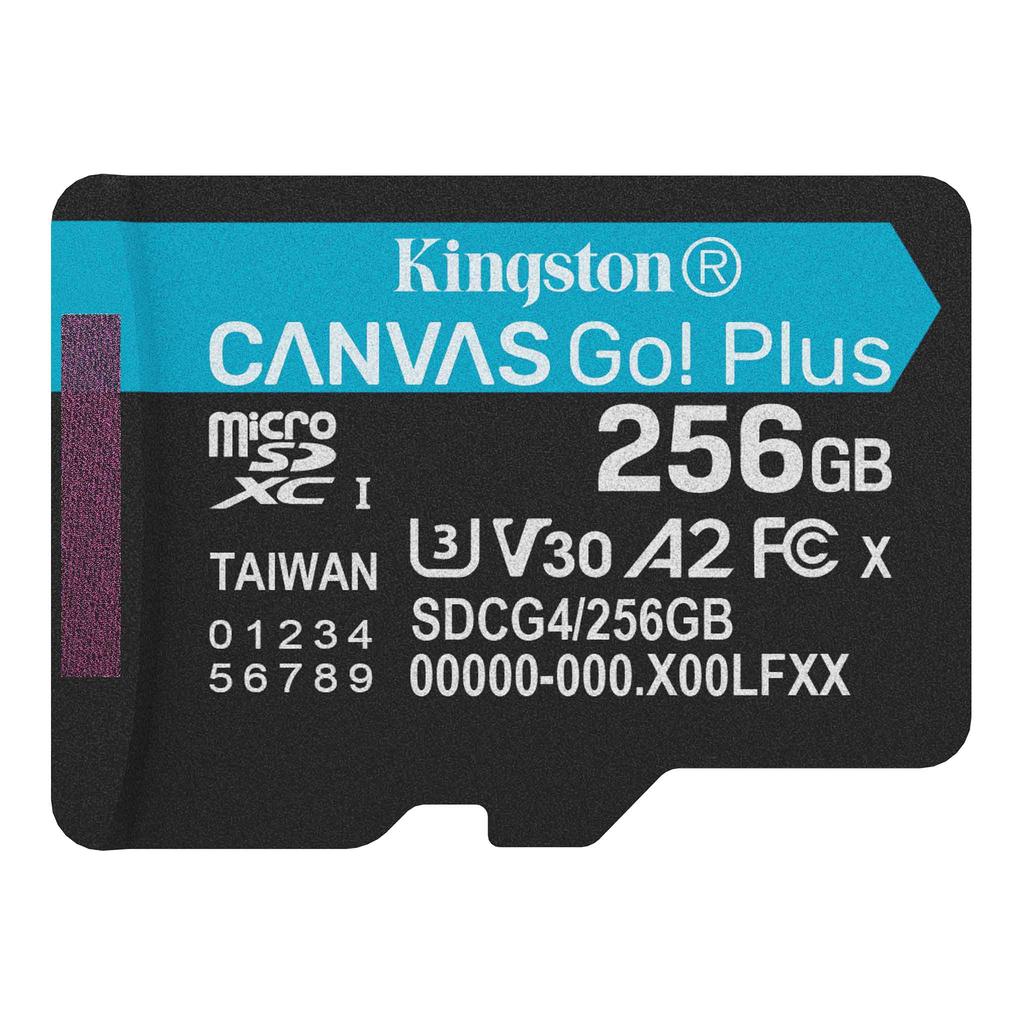 Kingston 64GB 170MB/s microSDXC 128GB,256GB Canvas Go! Plus Class 10 UHS-I U3 V30 A2 microSDXC Memory Card SDCG3/64GB/128GB/256GB
