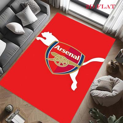 Arsena Team Logo Teppich für Wohnzimmer Schlafzimmer Zuhause Sofadekoration, Rutschfeste Bodenmatte für Kinder zum Spielen