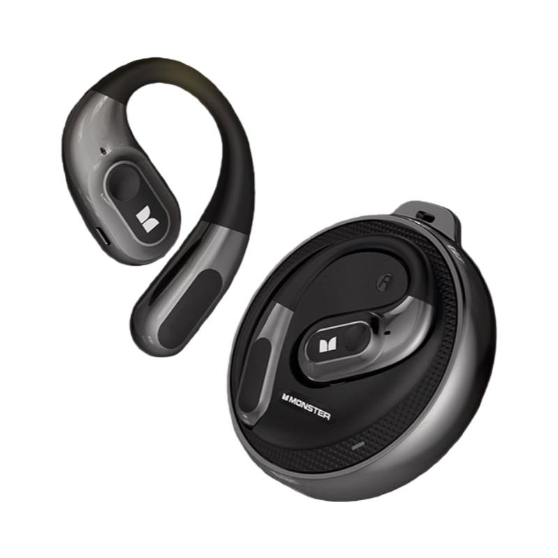 

Monster Open-Ear Bluetooth Headphones, Over-Ear Not In-Ear, Smart Noise Cancellation, Ultra-Long Battery Life, Black чорний