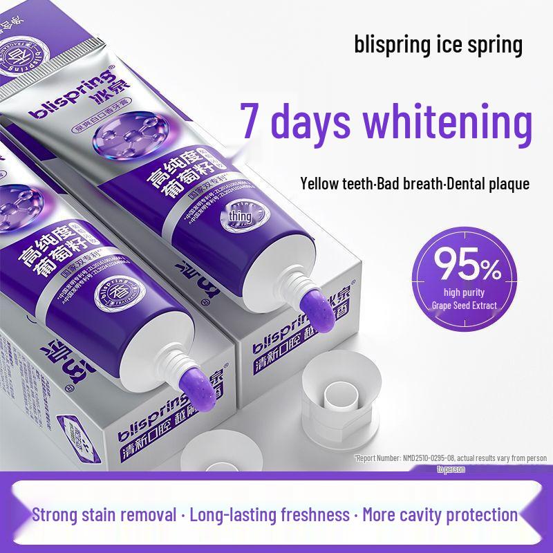 Ice Spring Refreshing Whitening Toothpaste - Grape Rose