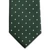 Michiko London Brand Made in Pin Dot Pattern Necktie, Japan, 100% Silk, (Green, B)