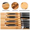 VaeFae Knife Bamboo Knife Organizer Insert for Kitchen Knife Drawer Storage with Knife Sharpener Slot Not In-Drawer Block, (Knives Included)