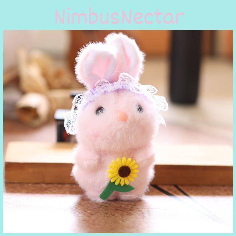 Rabbit Cute Cartoon Plush Keychain Soft Short Plush Gifts Bag Decor Kid Doll