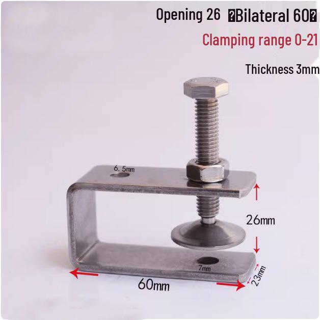 C304 Tiger Claw U-Shaped Stainless Steel Pipe Clamp