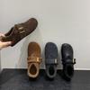 Thick-soled Soft-soled Piled Birkenstocks, Fluffy Shoes, Warm Cotton Shoes, Snow Shoes, Single Shoes