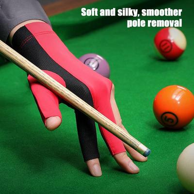 Billiard Pool Gloves Professional Breathable 3-Finger Non-Slip Pool Glove Elastic Billiard Cue Quick Dry Professional Glove