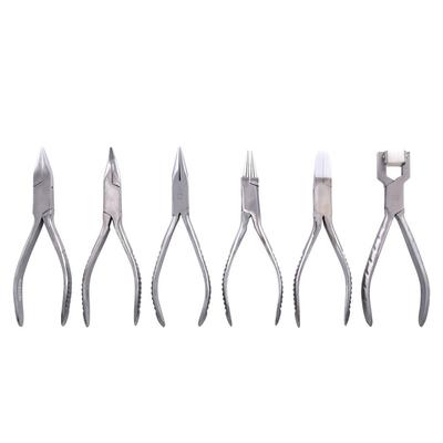 Herramientas de joyería, alicates para hacer herramientas de mano, aguja de acero inoxidable, Alicates de punta plana redonda, juegos de alicates para joyería de reparación DIY
