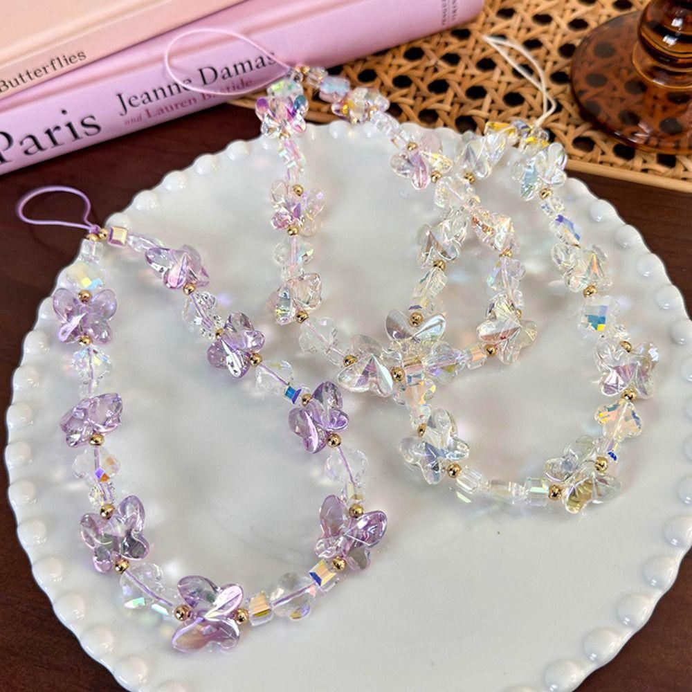 

Anti-lost Mobile Phone Chain Acrylic Phone Lanyard New Phone Beaded Charm Colorful