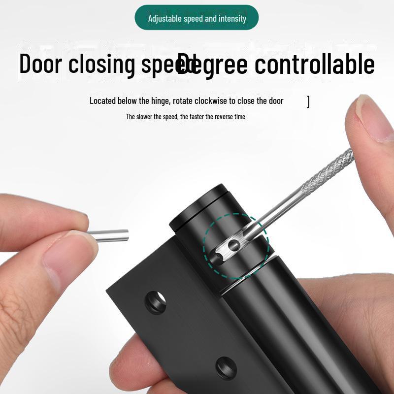 Invisible Spring Hinge: Automatic Rebound, Folding, Damping Door Closer for Silent Positioning On Hidden Wooden Doors.