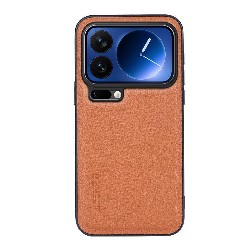 Xiaomi 17 Pro Max Leder-Textur Matt Handyhülle, Sturzfeste Schutzhülle