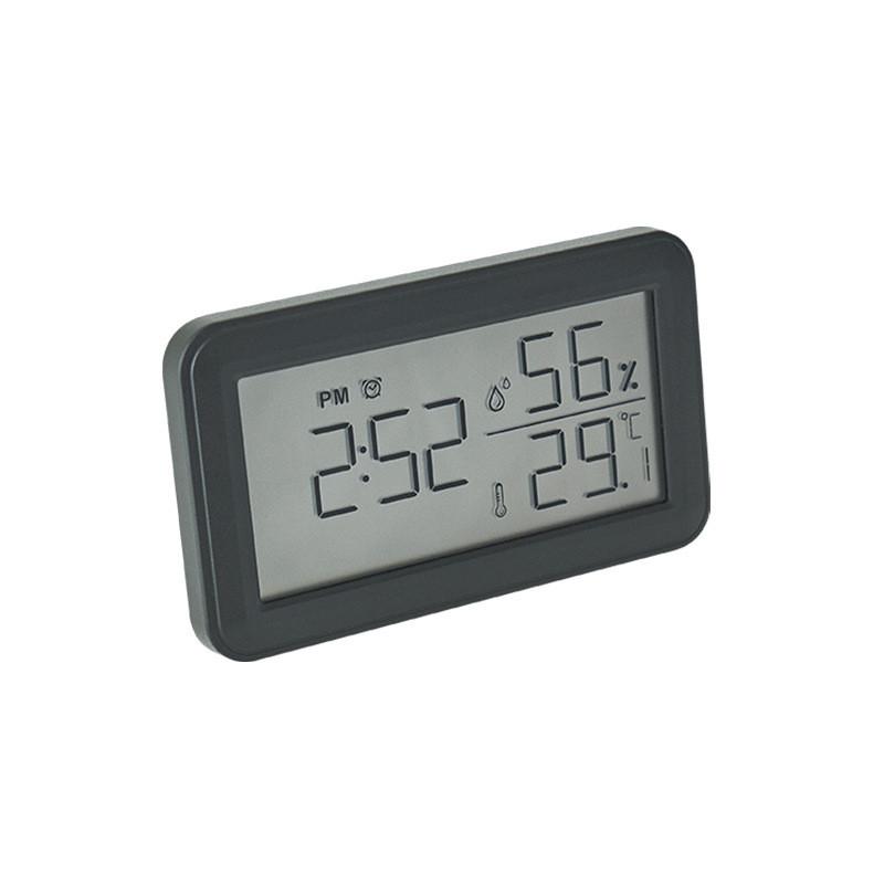 Minimalist Temperature Humidity Alarm Clock With Large Lcd Display For Bedroom Decor