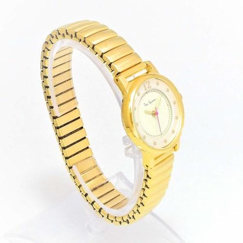 Tea Spoon Nickel-Free Two-Layer Dial Accordion Watch N03819A-5 GD Women's Gold