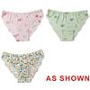 TERMEZY 3Pcs/Lot Women's Sexy Ice Silk Panties Printed High Elasticity Cool Briefs Low-Rise Seamless Breathable Briefs