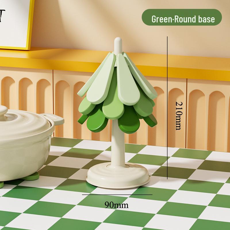 Gradient Color Silicone Placemat - Heat-Resistant, Anti-scalding Christmas Mat