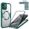Magnetic For Magsafe 360 Full Body Front+Back Clear Case For iPhone 16 15 11 12 13 14 Pro Max Silicone Bumper Shockproof Cover
