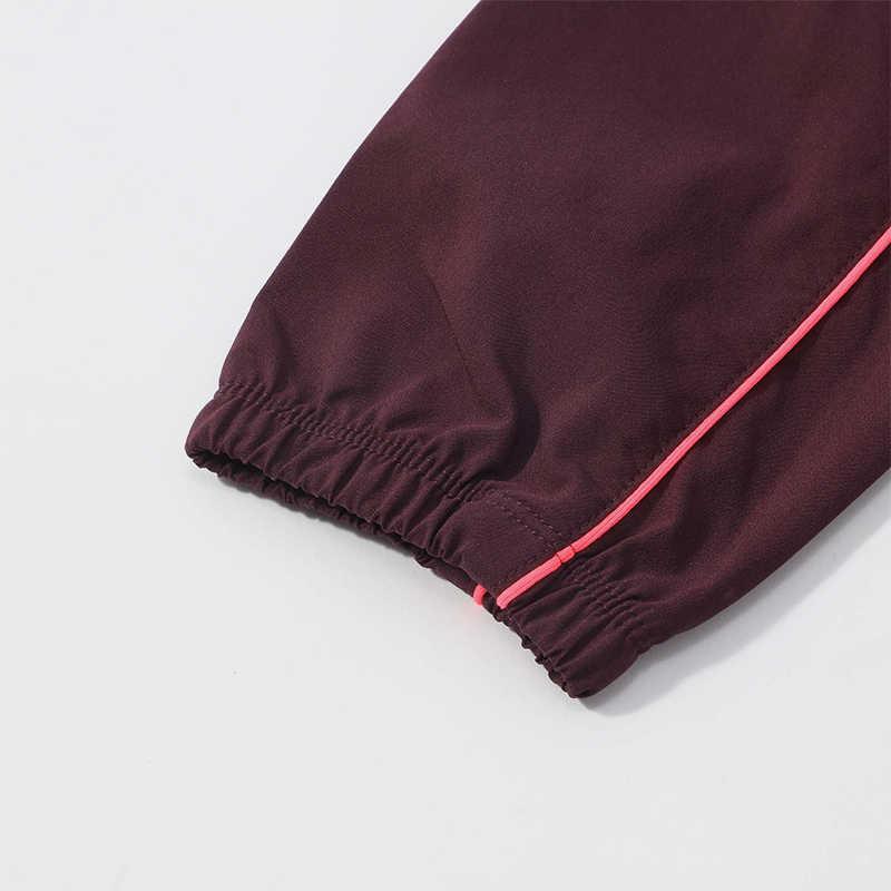 Puma Fashion Woven Comfortable Casual Long Sleeve Jacket Women Jackets Midnight-Purple Crimson 526398-44