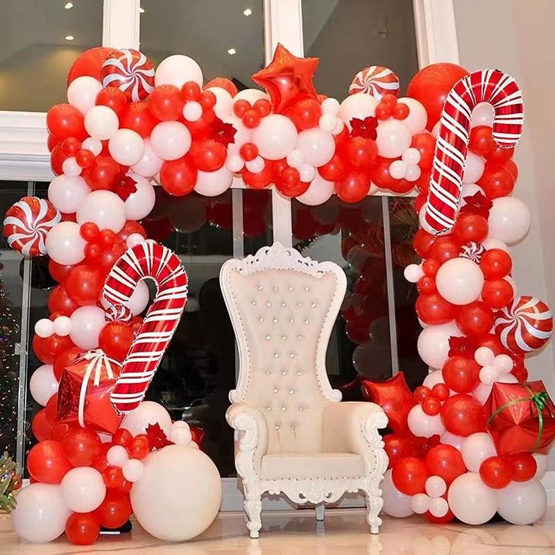 Christmas Balloon Set, Christmas Scene Decoration Aluminum Film Latex Balloon Combination Christmas Party Balloon