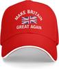 Make Britain Great Again Flag Baseball Cap Polyester Adjustable Outdoor Dad Hat for Adults