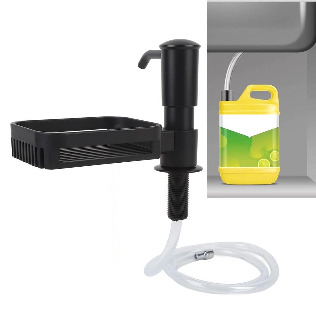Kitchen Sink Soap Dispenser Automatic Dish Soap Dispenser with Rack for 0.94 to 1.57in Hole Diameter