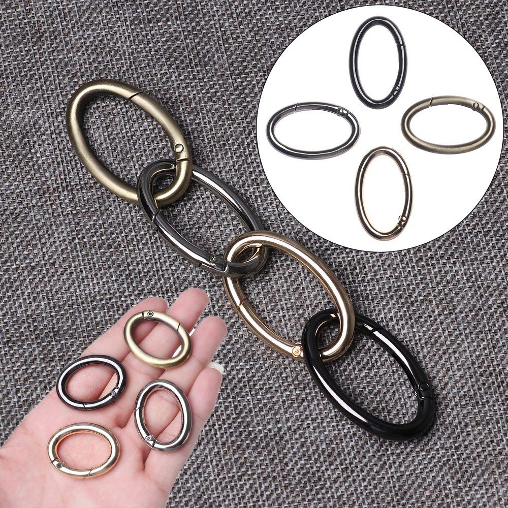 Snap Bottle Hooks Accessories Spring Oval Rings Bag Belt Buckles Outdoor Carabiner Handbags Clips