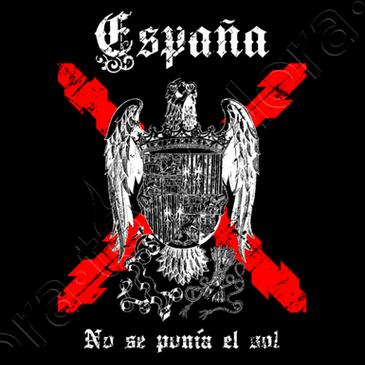 Spain. The Sun Would Not Set. T-Shirt Printed With Imperial Spanish Eagle Badge