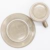 Aito Seisakusho Coffee Cup and Plate Mino Dishwasher Made in Product Number 113514 "ITSUMO Itsumo" Set, Approx. 250ml, Beige, Ware, Safe, Japan,