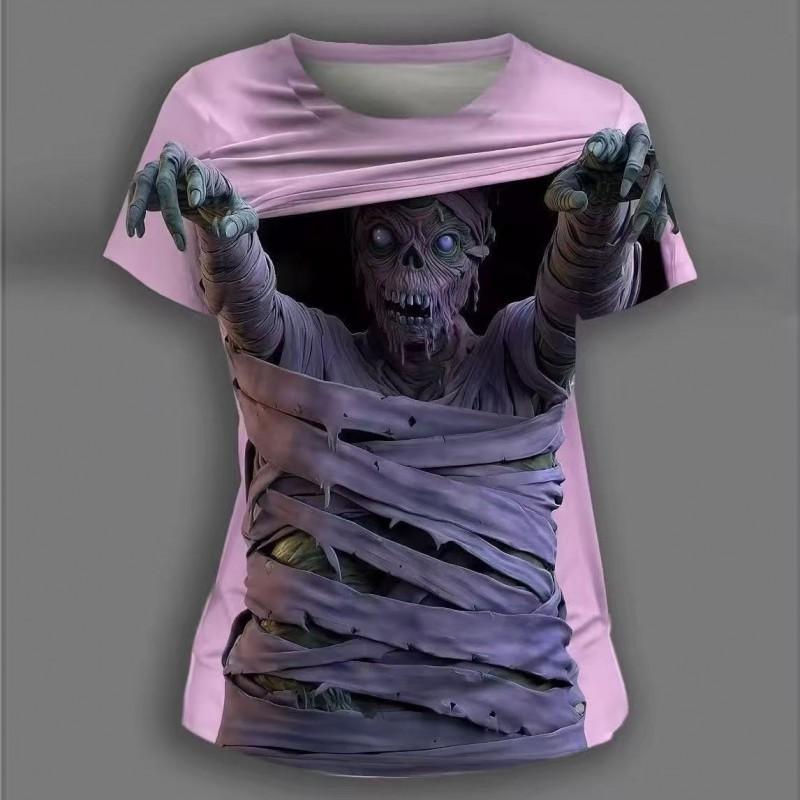 Mens Loose Fit Hooded Sweatshirt Halloween Horror Cartoon Print Long Sleeve Pullover Teens Adults