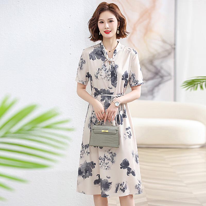 Yalu Women s Ink Wash Floral Maxi Dress XL