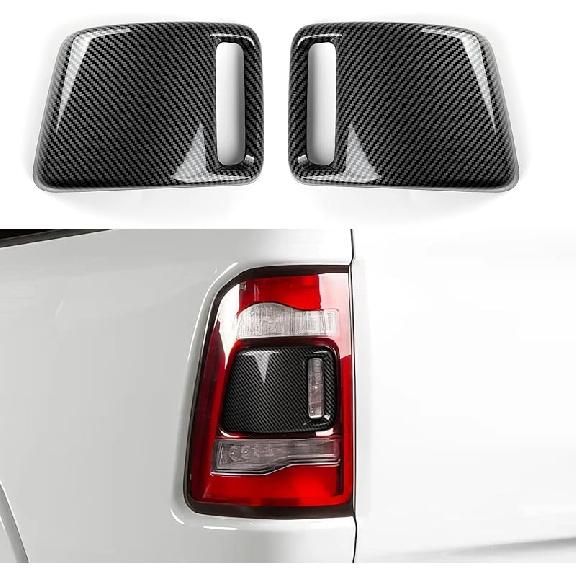 Car Air Vent Outlet Decals For -2025 Dodge Ram 1500 2500 3500 Accessories Carbon Fiber Stickers, Black