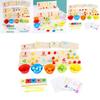 Holz Multifunktionales Arithmetik-Klammer-Perlen Lernbrett Kinder Puzzle Spielzeug Set Für Frühes Lernen