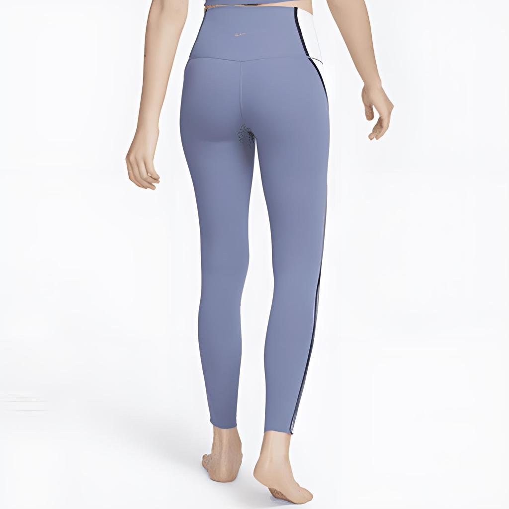 Nike Yoga Dri-FIT Luxe 7/8 Color Block High-Waisted Slim Fit Leggings Women Leggings Light-Sea-Blue DM7672-491