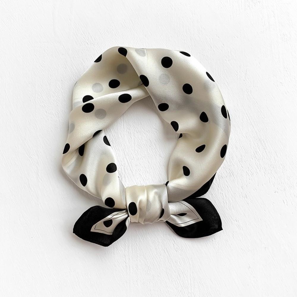 Fashion 45x45CM Silk Scarf Headscarf/hair Wrap Geometric Pattern Neckerchief Printed Minimalist Square Scarf Women Headwear