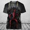 Pánské minimalistické 3D tričko Deadpool Marvel personalizovaný potisk Harajuku ležérní styl letní krátké prodyšné a pohodlné