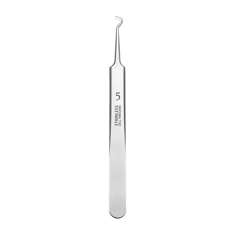 No. 5 Stainless Steel Blackhead Tweezers Set: Pimple Needle and Scraper for Comedones Removal
